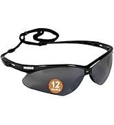 KleenGuard V30 Nemesis Safety Glasses (25688), with Mirror Coating, Smoke Lenses, Black Frame, ...