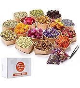 15g/Bag Dried Flowers,100% Natural Dried Flowers Herbs Kit for Soap Making, DIY Candle Making,Bat...