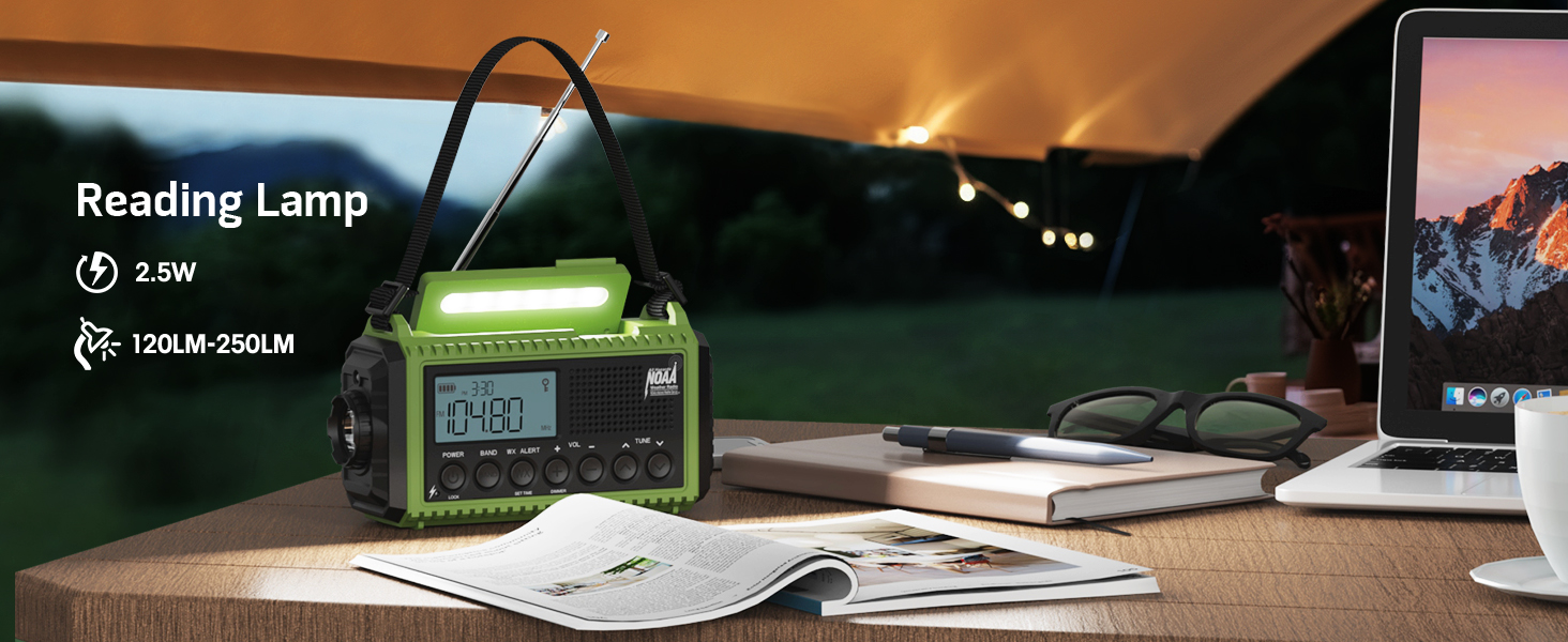 noaa weather radio with battery backup and cell charger