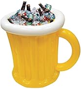 Windy City Novelties Inflatable Beer Mug Cooler for Outdoor Backyard BBQ Pool Party, 4th of July,...