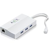 AGILEPOELINK PoE to USB C Hub, USB-C to Ethernet Multiport Adapter Plug & Play, 5 in 1 (Gigabit E...