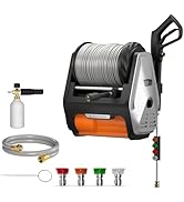 Giraffe Tools Wall Mount Pressure Washer PRO with Upgraded 1800W Brushless Motor, Max 3700PSI 1.6...