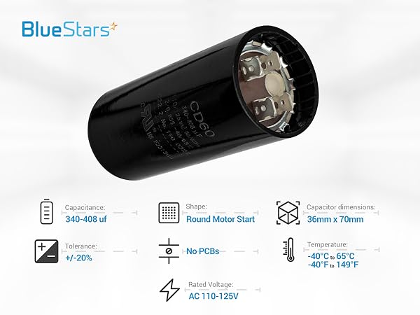 340-408 uf 110-125VAC
