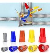 BURMONG Wire Nuts 25 Pack, Electrical Wire Connectors for 10-22 AWG, Twist-On Wire Caps with Spri...