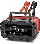 YONHAN Battery Charger 10 Amp, Upgraded 12V/24V Car Battery Charger with Super Large Display Scre...
