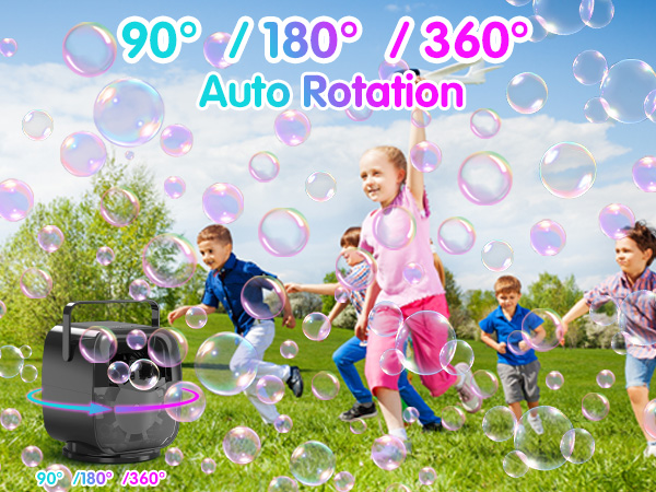 Auto rotation bubble machine
