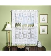 Today's Curtain Cottage Crochet Applique Tier, 36-Inch, White