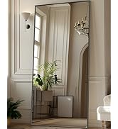 Antok 71"x28" Full Length Mirror, Floor Mirror for Bedroom Leaning, Standing or Hanging, Black