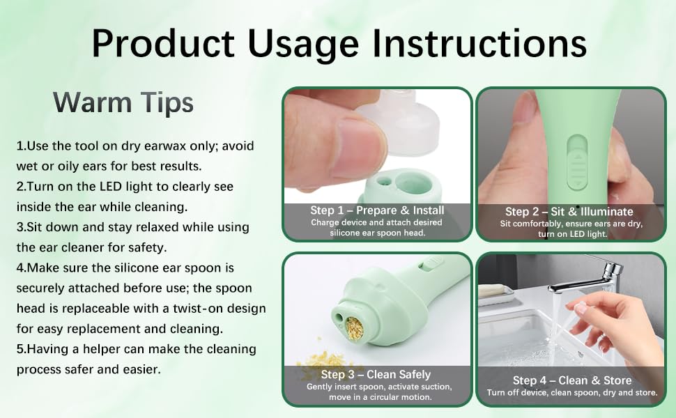 ear vacuum wax remover ear suction device ear vacuum ear wax suction removal