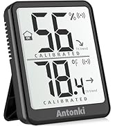 Antonki Room Thermometer Small Hygrometer Indoor, Home Humidity Gauge, Digital Temperature and Hu...
