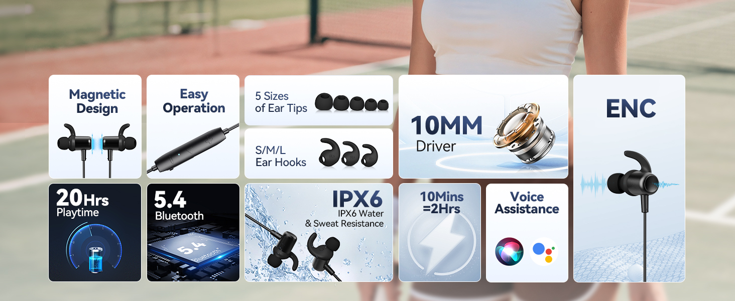 magnetic neckband headphones