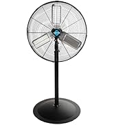 Tornado 24 Inch High Velocity Oscillating Metal Pedestal Fan Commercial, Industrial Use 3 Speed 7...