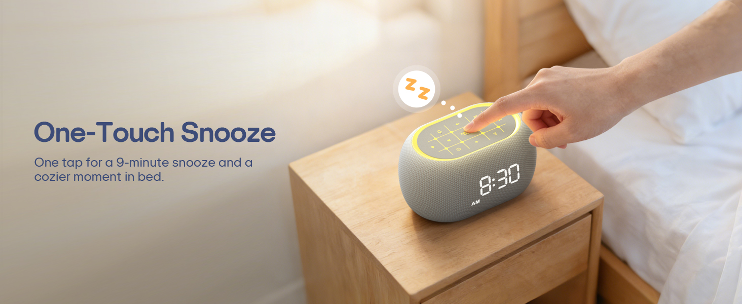 Alarm Clock with One-Touch Snooze Function