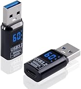 Poyiccot USB C Female to USB Male Adapter 10Gbps, USB A to USB C Adapter with Digital Display 60W...
