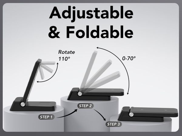 Foldable wireless charger compatible for samsung