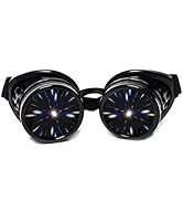 GloFX Black Padded Diffraction Goggles, Tinted Lenses Limited Edition – Raves, EDM Festivals, Lig...
