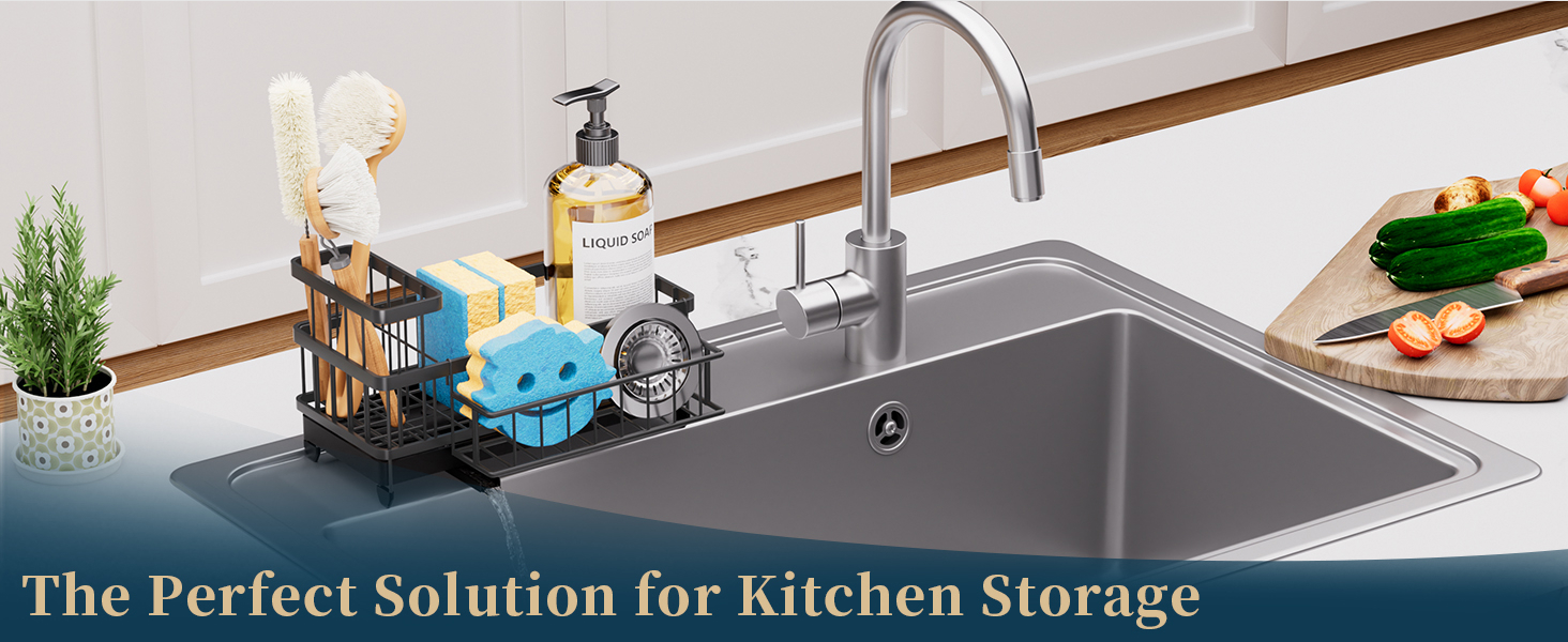 dish scrubber holder, sink caddy