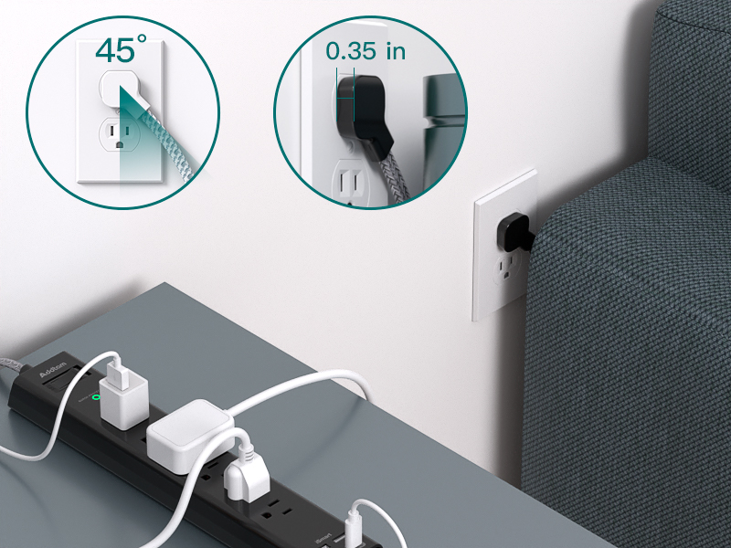 flat plug power strips