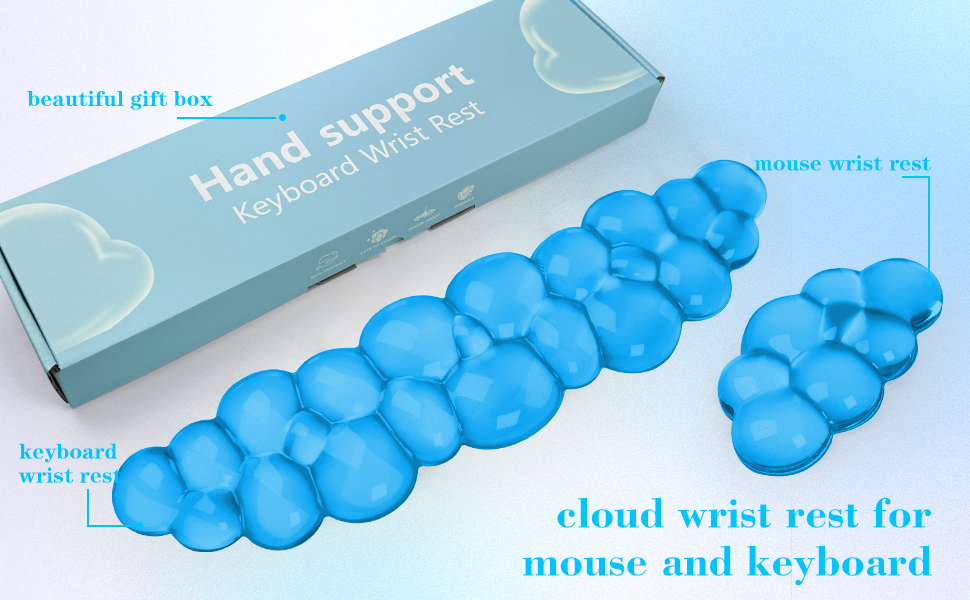 Cloud Keyboard and Mouse Wrist Rest