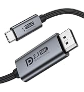 OHBUYAGN Bidirectional USB C to DisplayPort 2.1 Cable, 16K DisplayPort to USB C Cord 6.6ft, 16K@6...