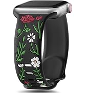 SNBLK Floral Band Compatible with Cute Apple Watch Bands for Women 40mm 41mm 38mm 42mm 44mm 45mm ...