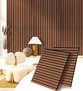 QUEENLINK Upgraded Wood Slat Wall Panels, 23.82