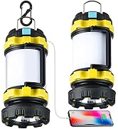 2 Pack Camping Lantern, Outdoor Led Camping Lantern, Rechargeable Flashlights with 1000LM, 6 Mode...