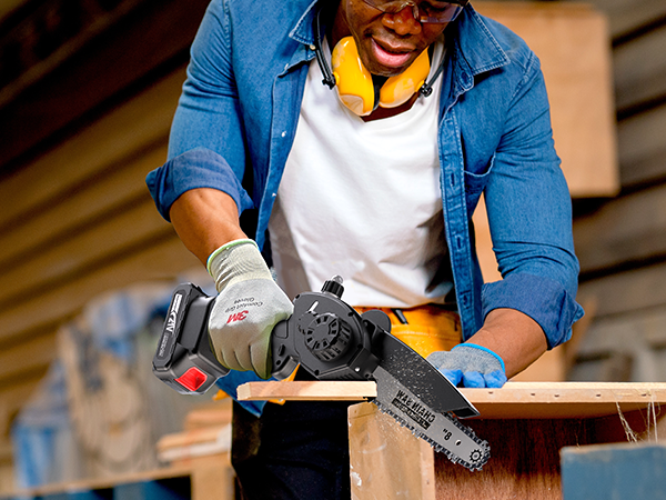 Mini Cordless Chainsaw Kit, Upgraded 8&amp;amp;#34; One-Hand Handheld Electric Portable Chainsaw