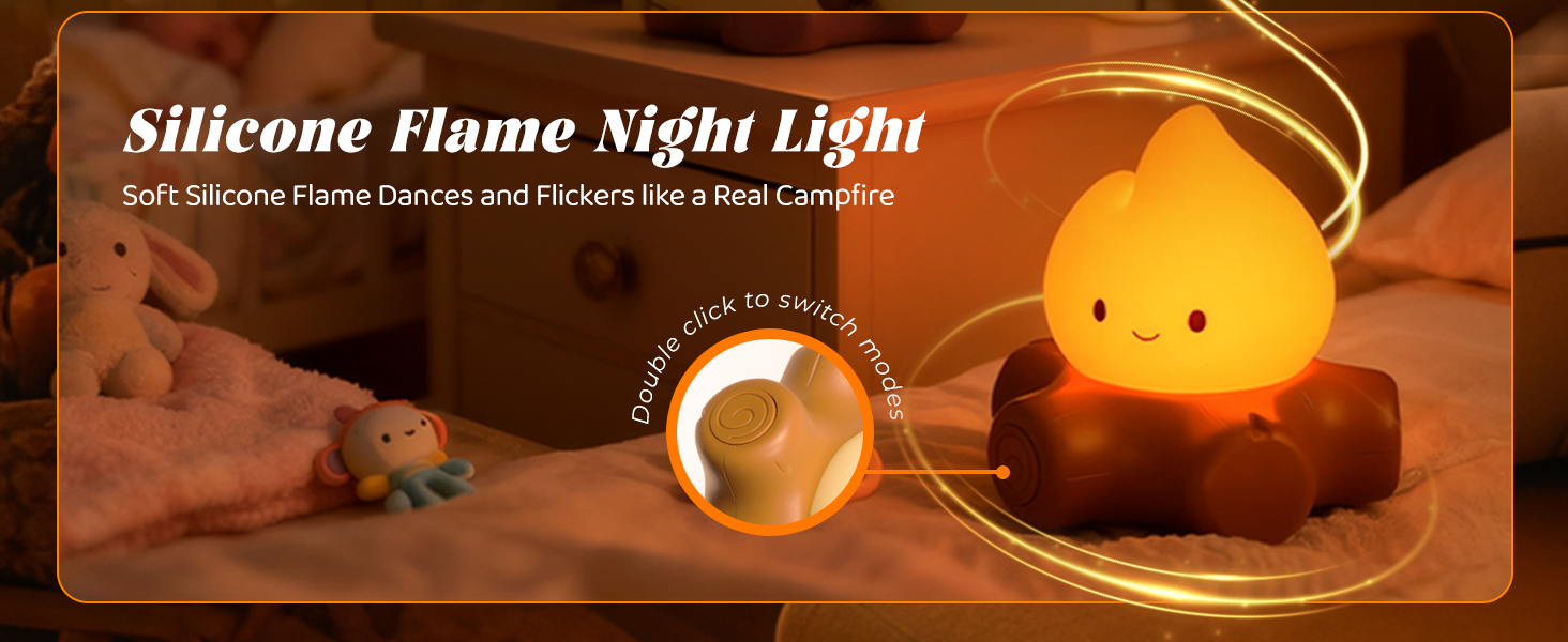 silicone flame night light