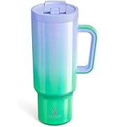 Meoky 40 oz Tumbler with Handle and Flip Straw, 100% Leakproof Tumbler with Lid and Straw, Stainl...