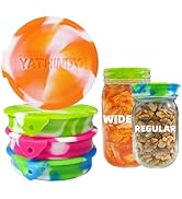 ORIGINAL CREATOR-4 Pack Silicone Mason Jar Lids for Ball, Kerr and More,Fit Regular Mouth &amp; Wide ...