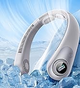 Portable Neck Fan With LED Display, Hands-free 5 Speeds Cooling, Neck Support, Lightweight, Blade...