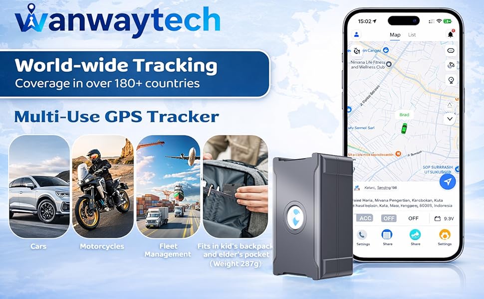 tracker device for vehicles