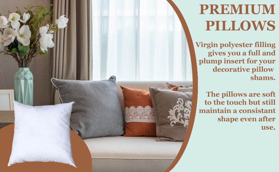 decorative plain forms set insert throw pillows covers square splendid sham cotton alternative