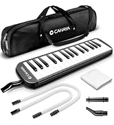 CAHAYA Melodica 32 Keys Double Tubes Mouthpiece Air Piano Keyboard Musical Instrument with Carryi...