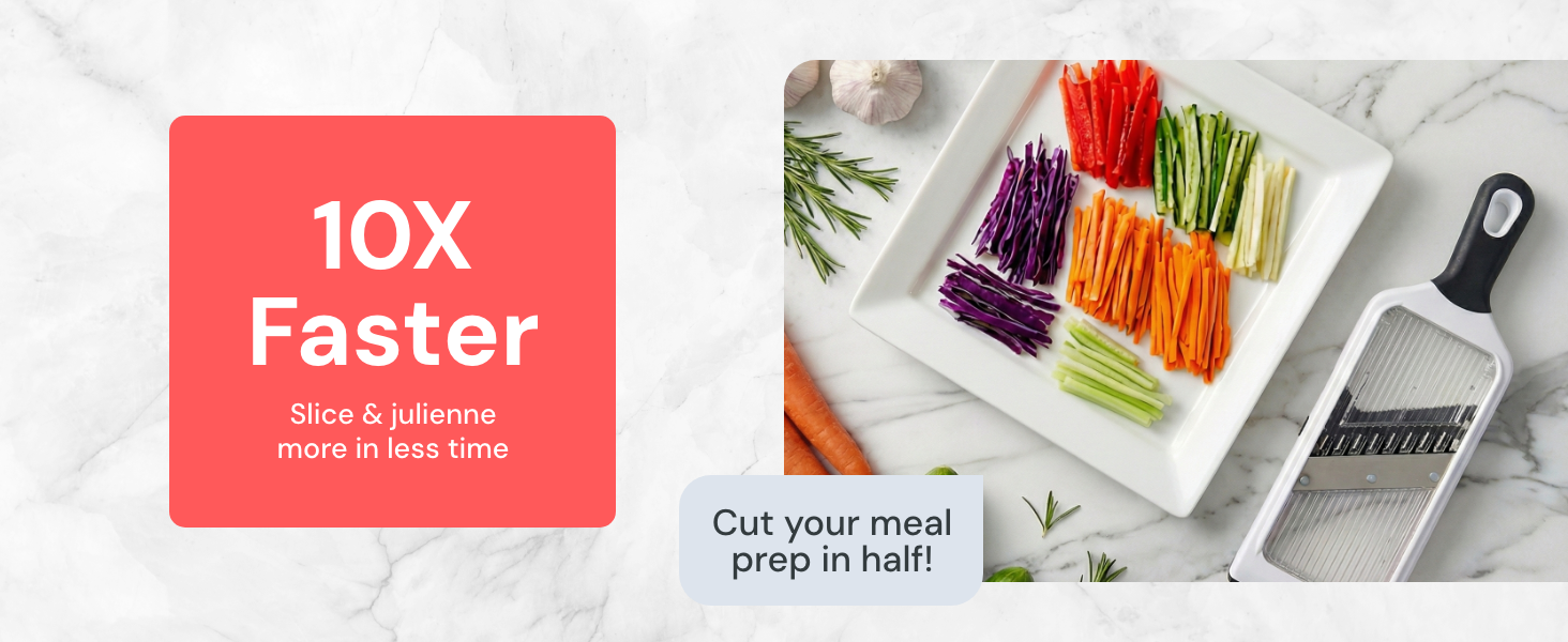 Fullstar handheld mandoline slicer slice and julienne in less time