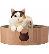 Necoichi Cat Scratcher Bowl for Indoor Cats - Cat Scratching Lounger with Reversible Usability an...