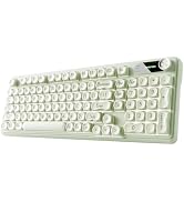 EWEADN V102 Wireless Keyboards, 98 Key Gaming Keyboard with Screen &amp; Media Knob, Custom RGB Backl...