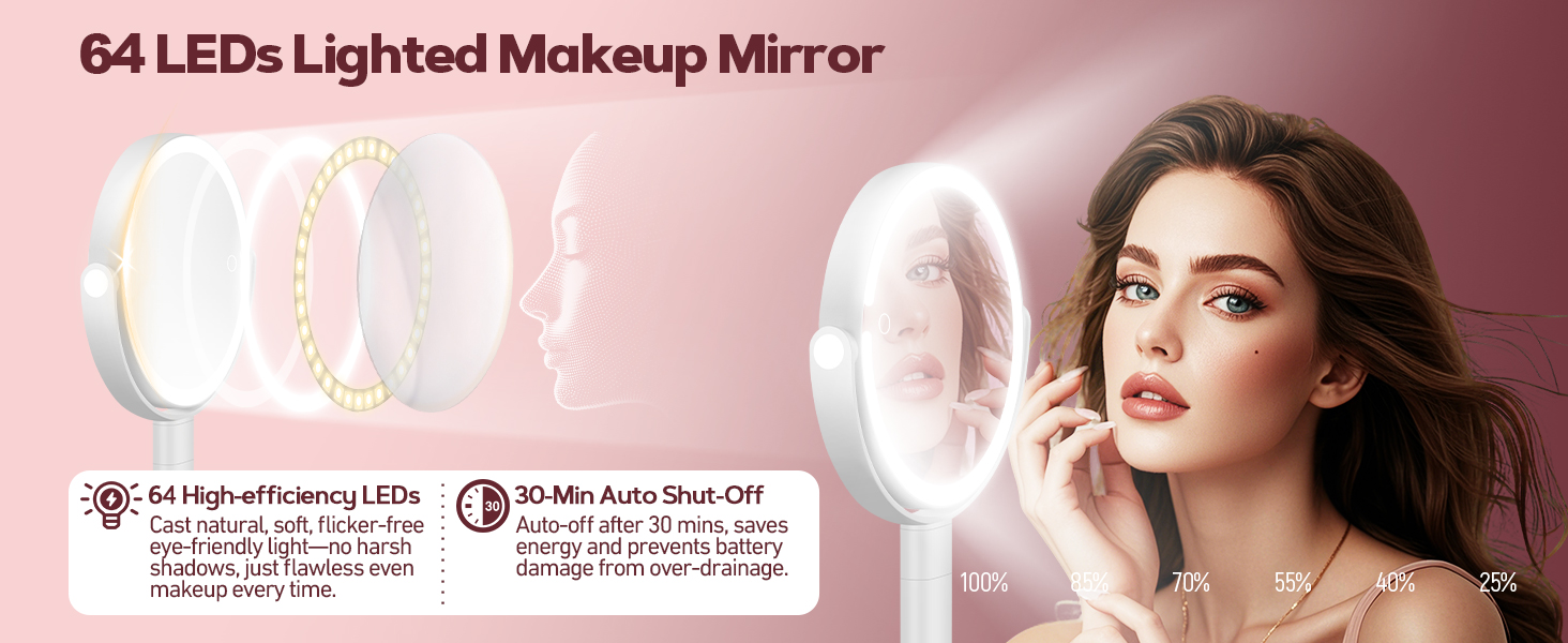 64 leds make up light mirror makeup light mirror light up mirror for makeup light up makeup mirror