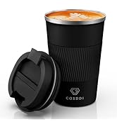 12 oz Stainless Steel Vacuum Insulated Tumbler - Coffee Travel Mug Spill Proof with Lid - Thermos...