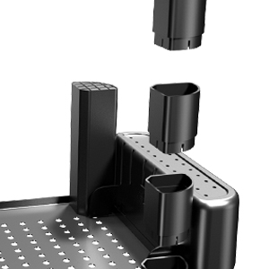 laptop stand for desk with storage