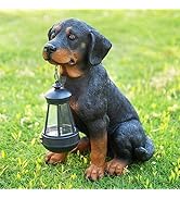 Garden Dog Statues Outdoor Decor, 13" Solar Powered LED Lights Outdoor Statue Garden Decorations ...