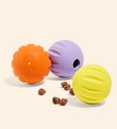 WOOF Flyball - 2-in-1 Fetch Ball and Dog Treat Dispenser Toy - Interactive Puzzle for Enrichment ...