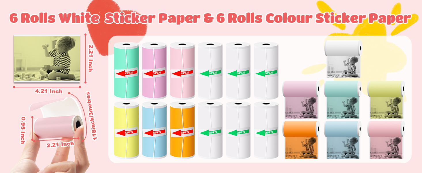 mini printer sticker paper mini thermal printer sticker paper thermal sticker paper