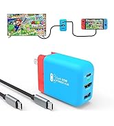 Mirabox 65W Portable Switch Dock Charger for Nintendo Switch, Compatible with Switch OLED/Steam D...