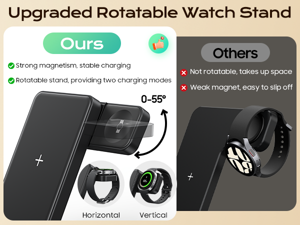 wireless charging station with clock