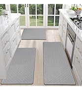 Kitchen Rug Sets 3 Piece Anti Fatigue Kitchen Mats for Floor Cushioned Kitchen Rugs and Mats...