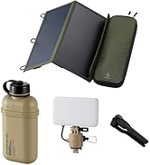 ELECOM NESTOUT 10000mAh Outdoor Power Bank + 2-Panel Solar Panel Charger + Flash-1 LED Flash Ligh...