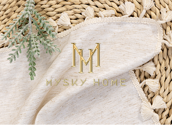 Heavy Duty Cotton Tassel Linen Look Waterproof Tablecloths Farmhouse Tablecloth