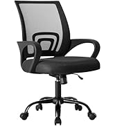 OLIXIS Office Desk Chair - Ergonomic Mid Back with Lumbar Support &amp; Rocking Mode, Height Adjustab...